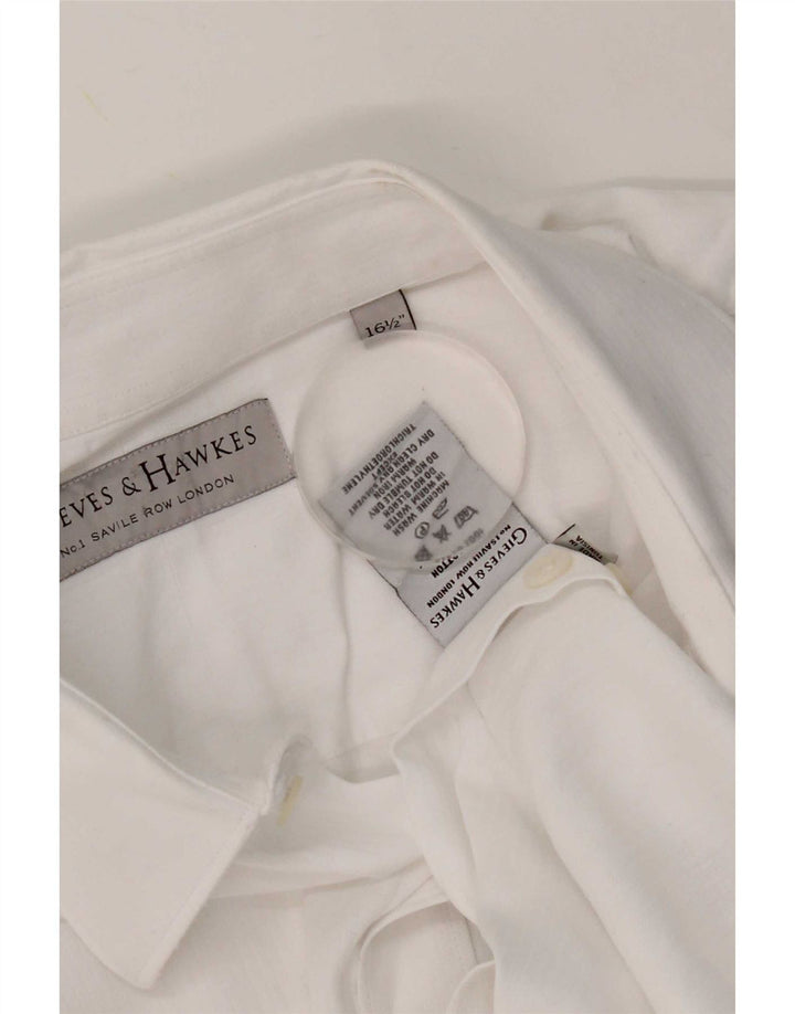 Gieves & Hawkes Chemise formelle pour homme Taille 16 1/2 Grand coton blanc