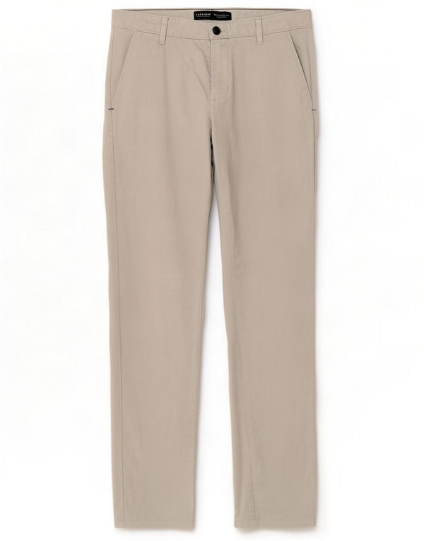 Pantalon chino droit pour homme Zara EU 40 Medium W31 L33 Gris Coton