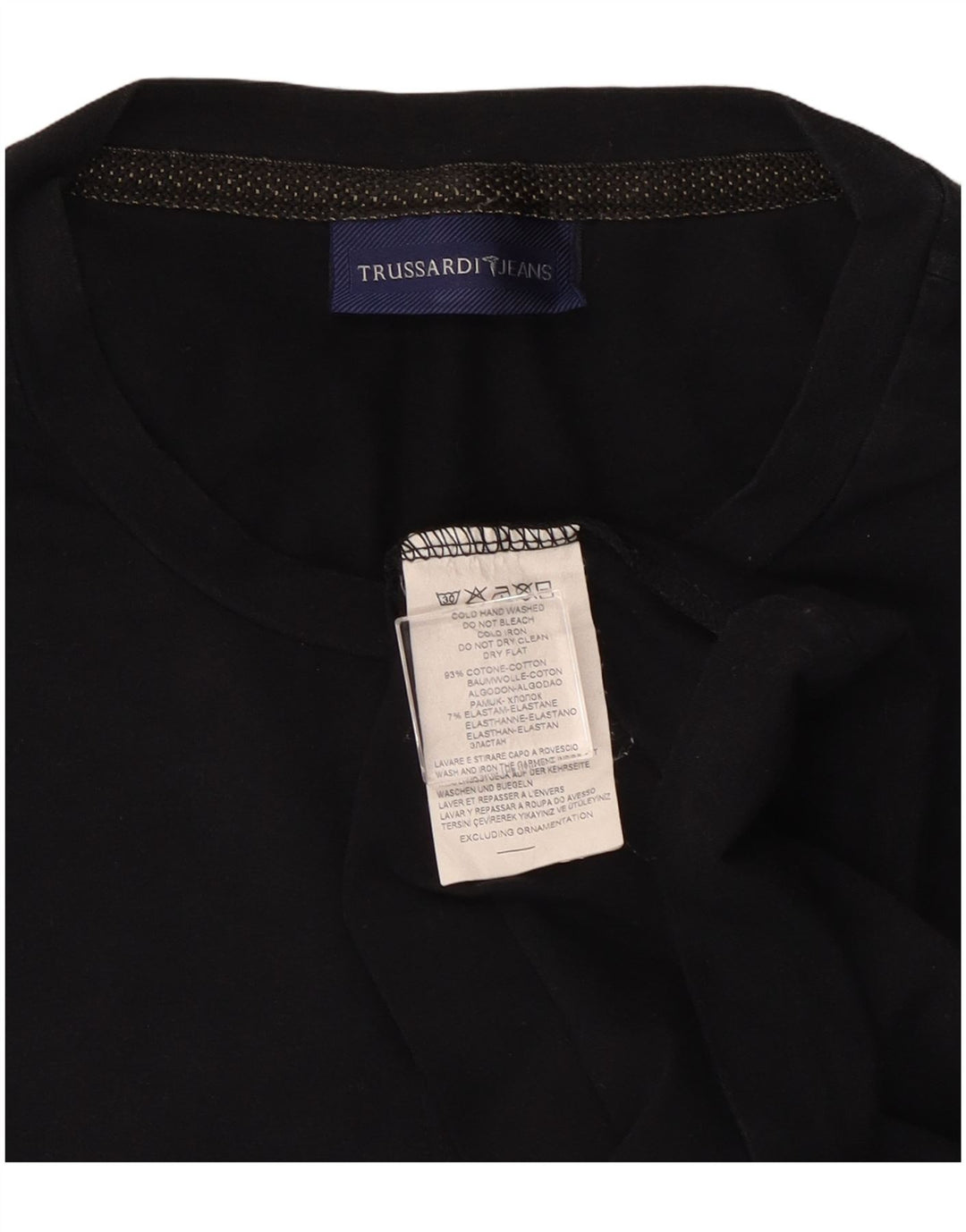 TRUSSARDI JEANS Haut Homme Manches Longues 2XL Noir Coton