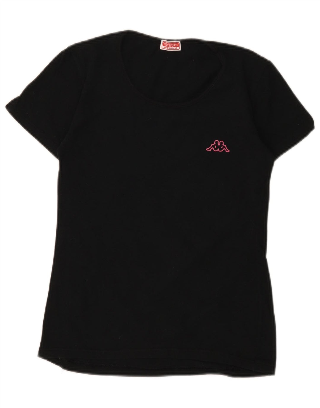 KAPPA T-Shirt Femme UK 12 Medium Noir