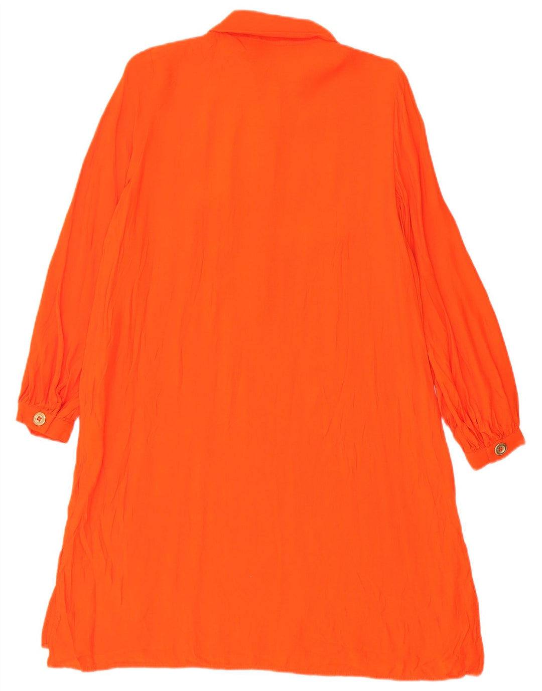 Zara Robe chemise pull pour femme UK 10 Petite Viscose Orange