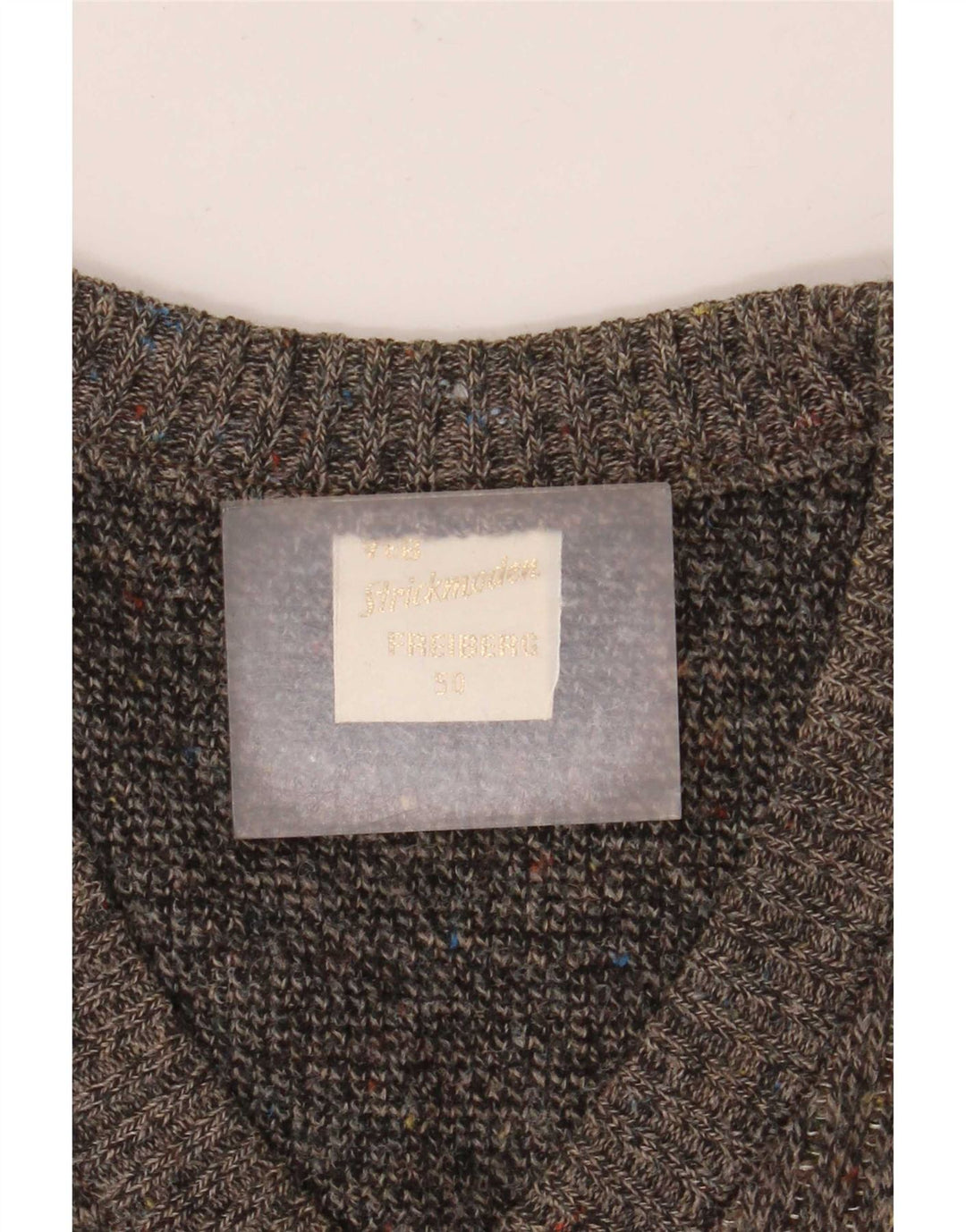 Strickmoden Pull Col V Homme IT 50 Gris Moyen Géométrique