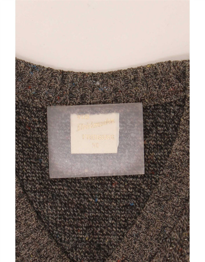Strickmoden Pull Col V Homme IT 50 Gris Moyen Géométrique