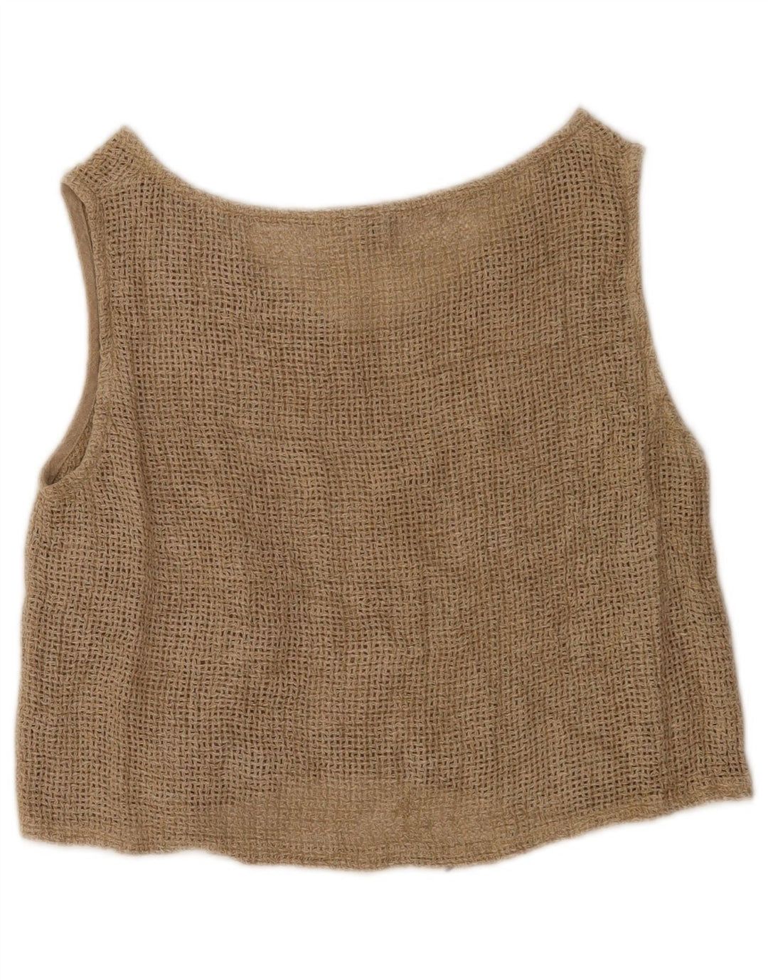 vintage Femmes Voir à travers 1 Bouton 2 Pièces Ensemble UK 12 Beige Moyen