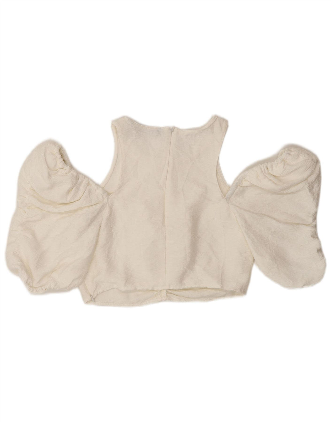 Zara Haut court à épaules dénudées pour femme UK 12 Blanc moyen