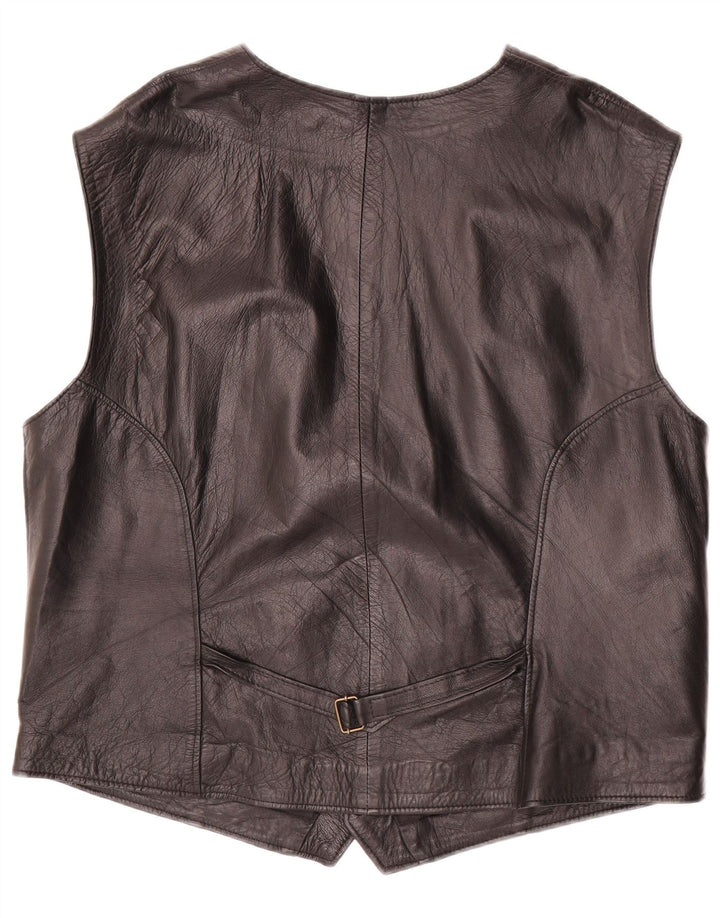 gilet en cuir homme vintage grand cuir noir