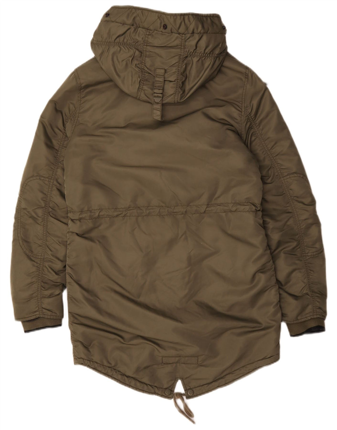 Superdry Parka à capuche pour femme UK 10 Small Vert Polyester