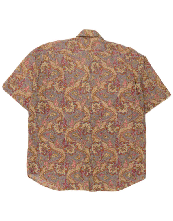 Rodrigo Chemise à manches courtes pour homme Taille 17 43 XL Coton floral multicolore
