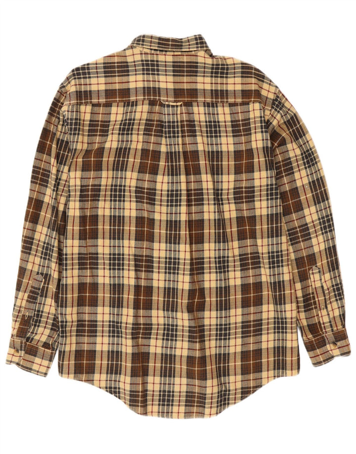 NAUTICA Chemise en flanelle pour homme en coton à carreaux marron moyen