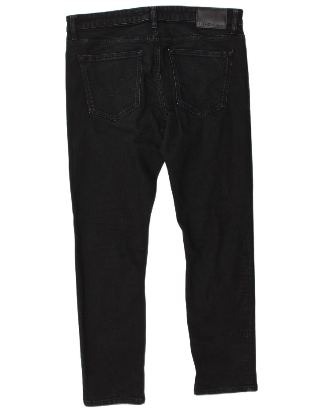 CALVIN KLEIN Jean Slim Homme W34 L30 Noir Coton