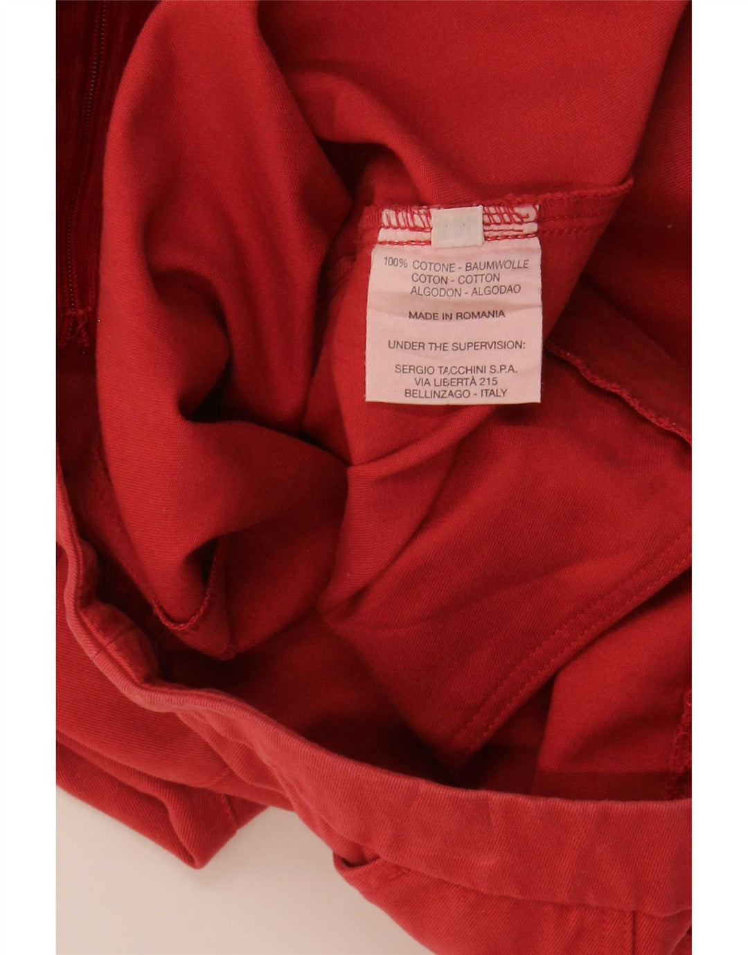 Sergio Tacchini Jupe trapèze pour femme IT 42 Medium W30 Rouge Coton