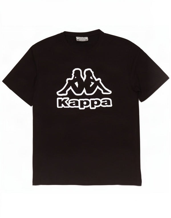 Kappa T-Shirt Graphique Homme Top 2XL Noir Coton