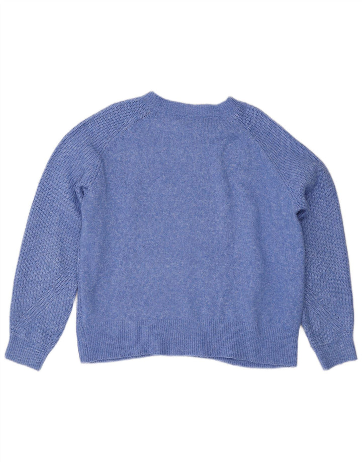 Marks & Spencer Pull surdimensionné à col rond pour femme UK 14 Bleu moyen