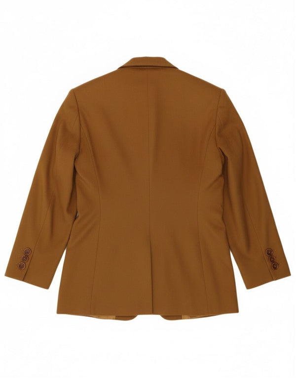 Marella Veste Blazer 2 Boutons Femme UK 14 Grande Laine Marron