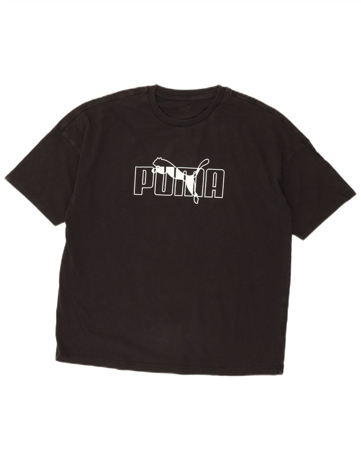 Puma T-shirt graphique pour femme UK 14 Noir moyen