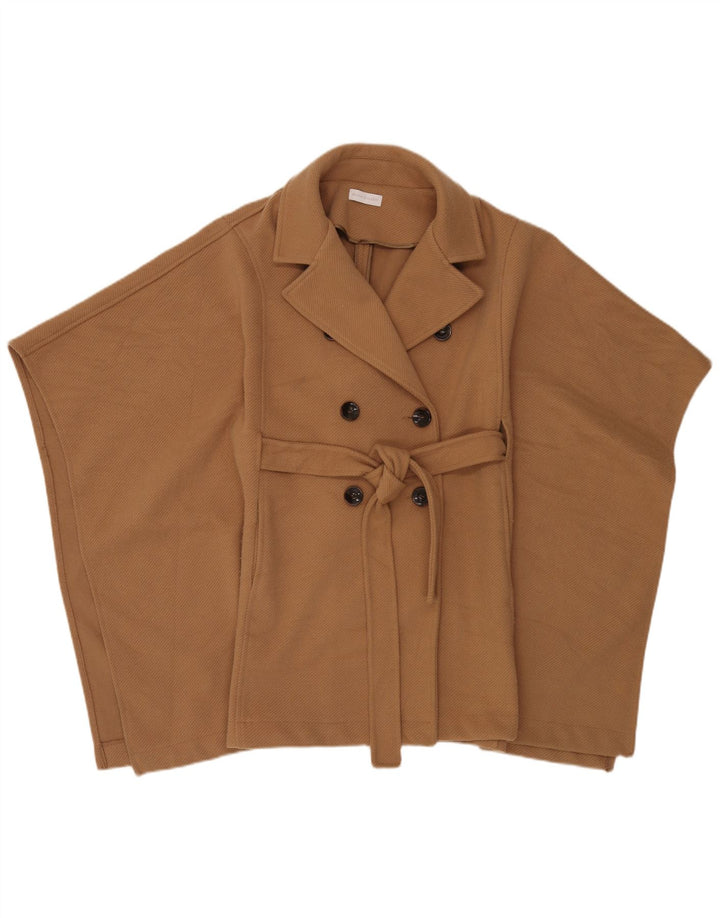 Diana Gallesi Manteau Cape Double Boutonnage Femme Taille Unique Beige Polyester