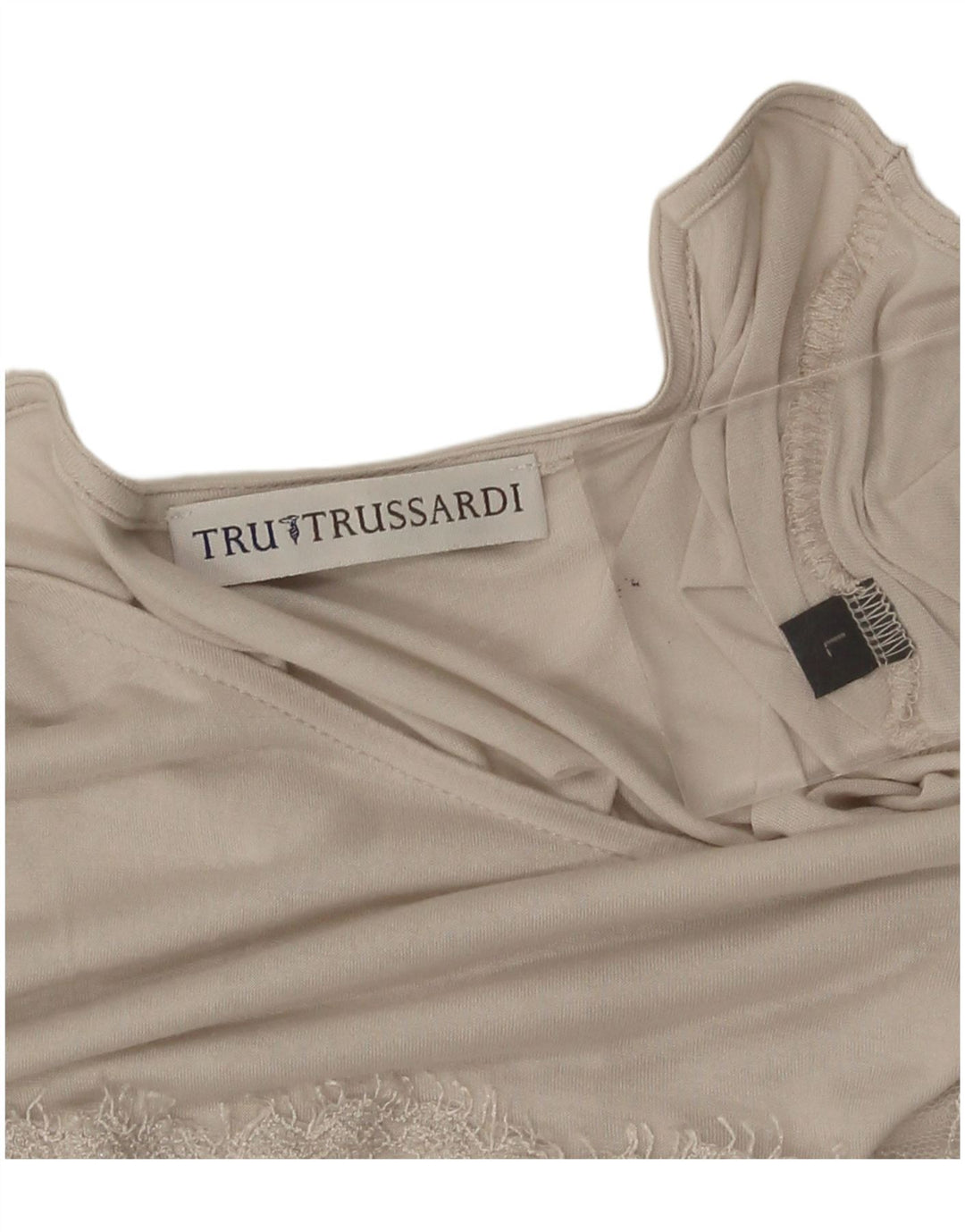 Trussardi Femme Blouse Top UK 14 Large Beige