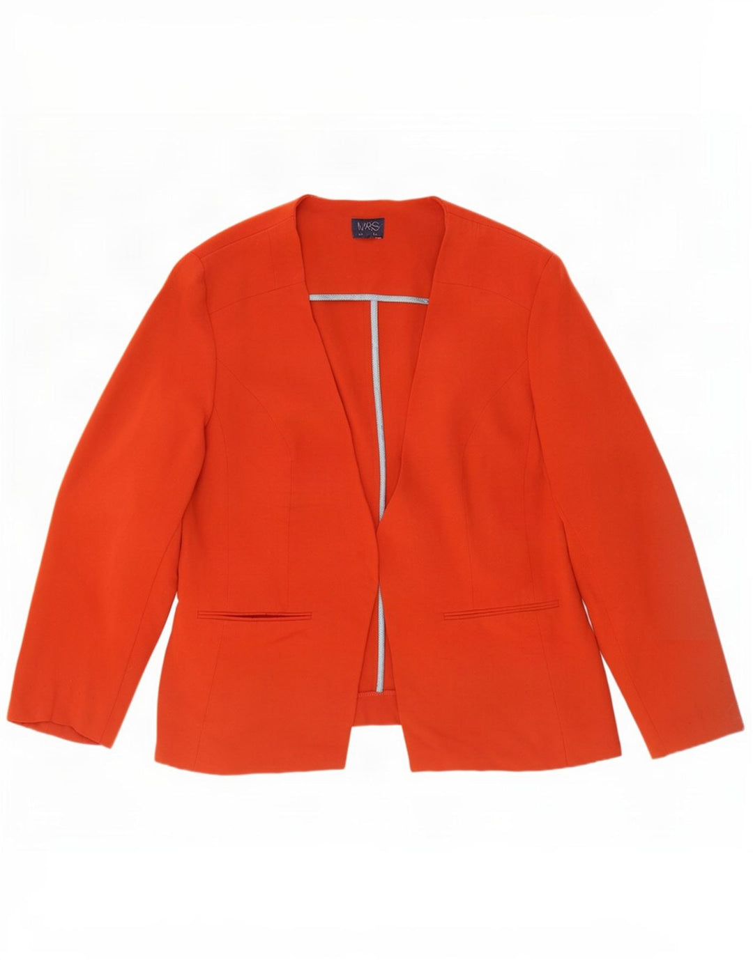 Marks & Spencer Veste blazer ouverte pour femme UK 16 Large Orange Polyester