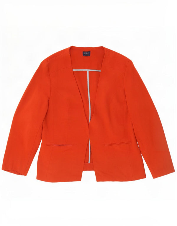 Marks & Spencer Veste blazer ouverte pour femme UK 16 Large Orange Polyester