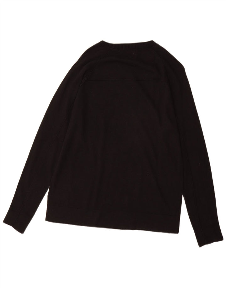 Farhi Pull col bateau pour homme en coton noir Taille L