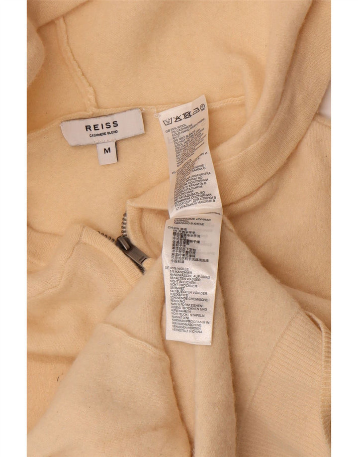 Reiss Cardigan court pour femme UK 42 en laine blanc cassé moyen