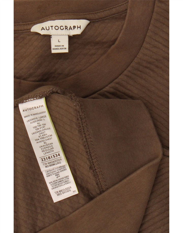 Marks & Spencer Sweat-shirt autographe pour homme en coton marron Taille L