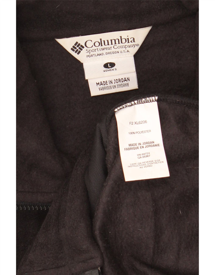 COLUMBIA Gilet Polaire Femme UK 16 Large Noir Polyester