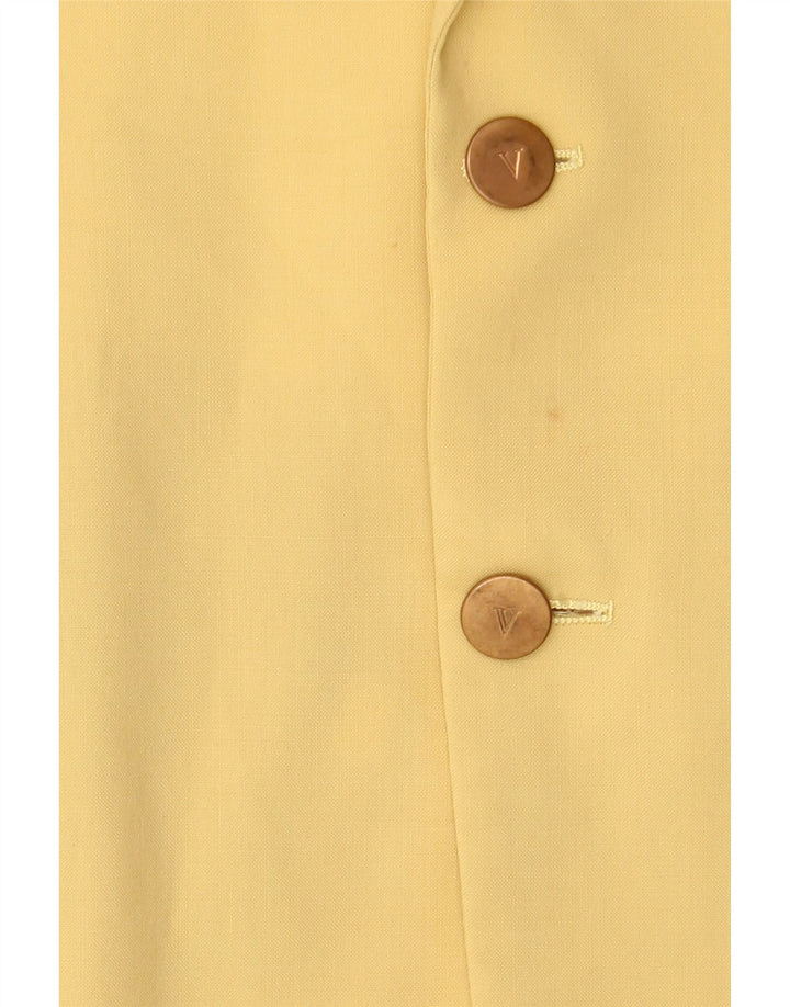Valentino Veste Blazer 2 Boutons Homme IT 50 Large Jaune Laine