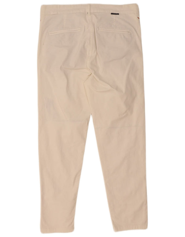 Zara Pantalon Chino Slim Homme EU 38 Small W30 L26 Blanc