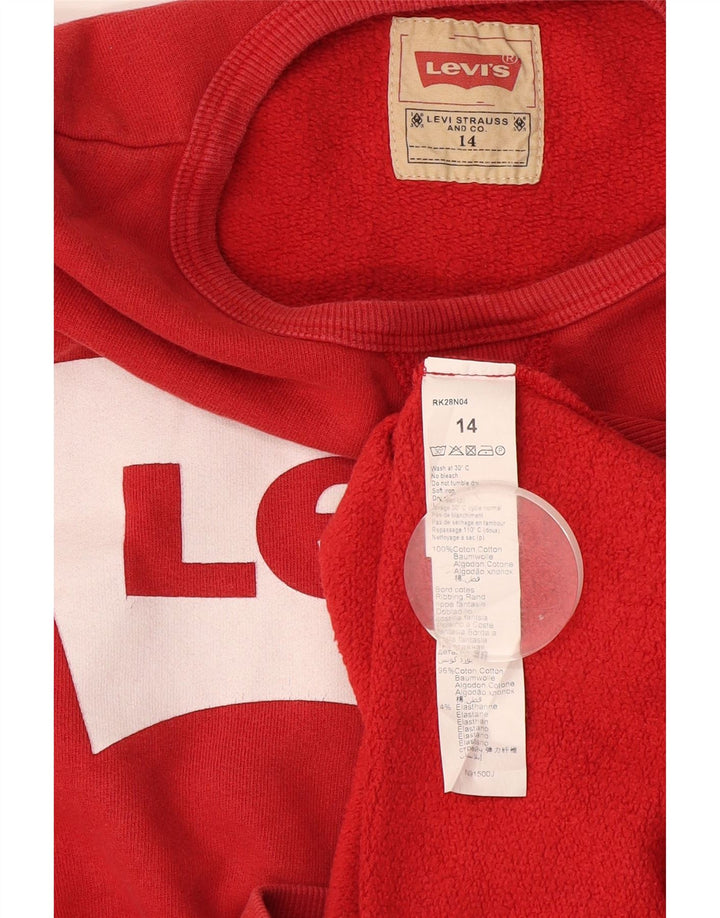 Levi's Sweatshirt Graphique Garçon 13-14 ans Rouge Coton