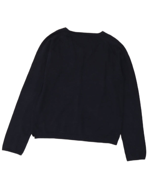 Zara Girls Cardigan Sweater 13-14 Years Navy Blue Cotton