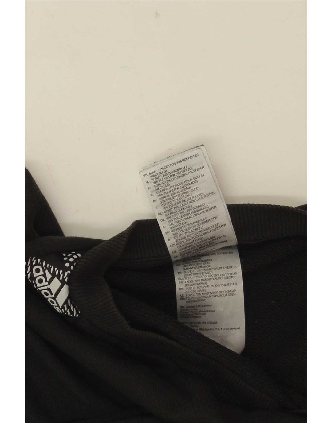 Adidas Sweat-shirt graphique pour homme en coton noir moyen