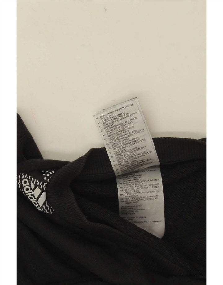 Adidas Sweat-shirt graphique pour homme en coton noir moyen