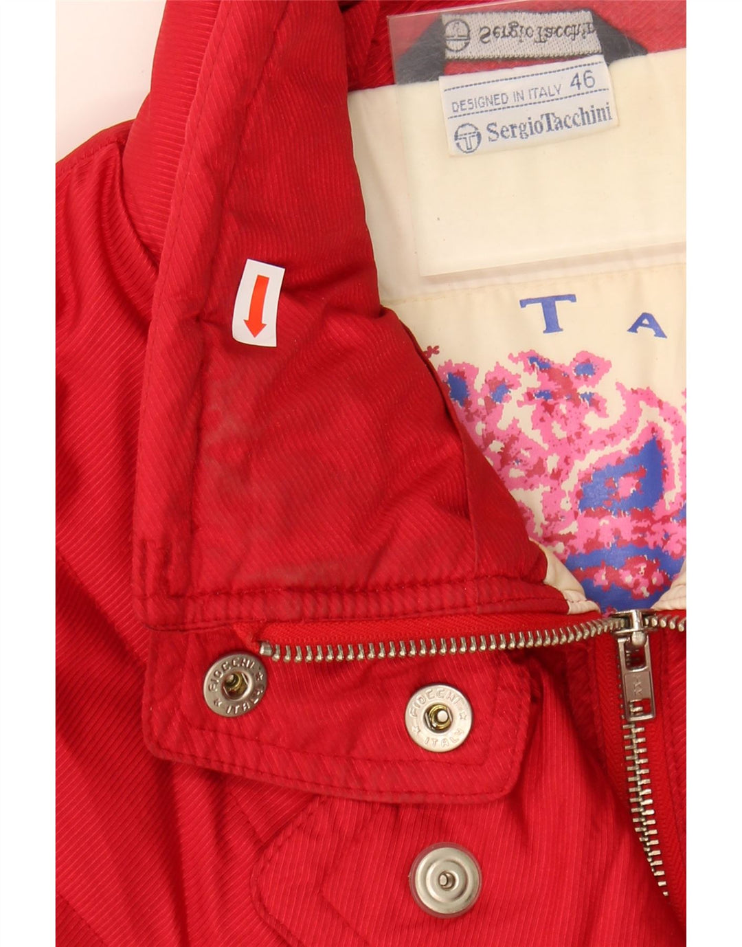 SERGIO TACCHINI Womens Windbreaker Jacket IT 46 Large Red Polyamide Vintage Sergio Tacchini and Second-Hand Sergio Tacchini from Messina Hembry 