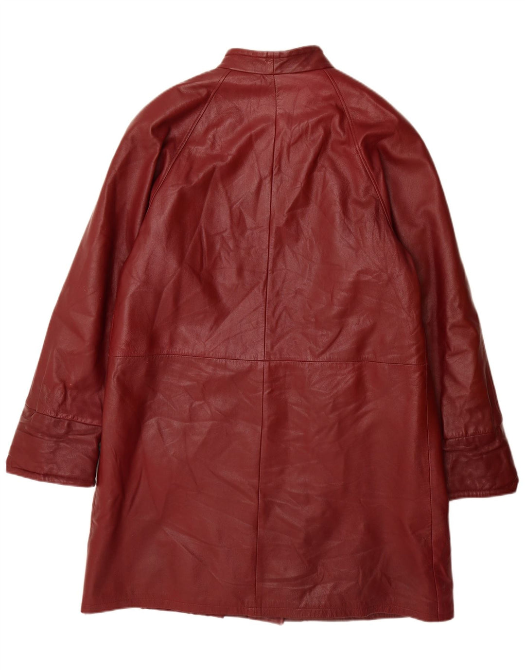 Manteau en cuir femme vintage IT 46 Grand cuir bordeaux