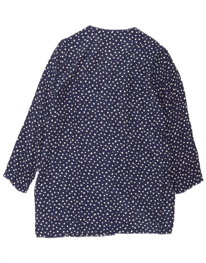 Benetton Femme Tunique Oversize IT 44 Bleu Marine Moyen À Pois