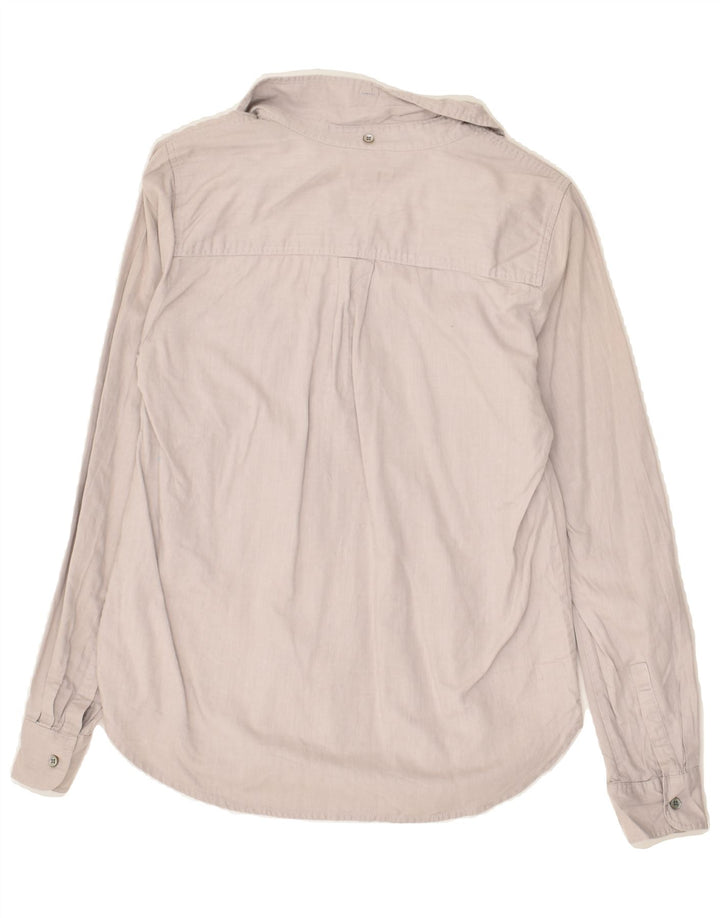 J. CREW Womens Pullover Shirt UK 6 XS Grey Cotton | Vintage J. Crew | Thrift | Second-Hand J. Crew | Used Clothing | Messina Hembry 