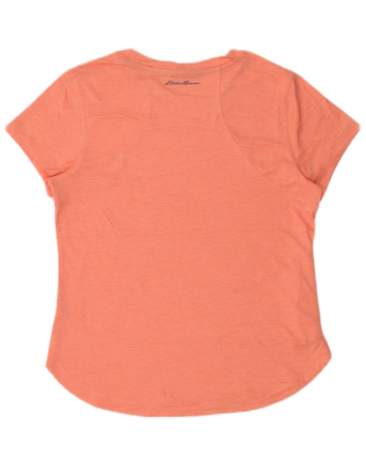 EDDIE BAUER T-Shirt Femme Top UK 14 Rose Moyen Polyester