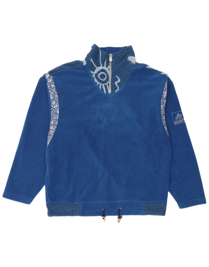 Dubin Pull polaire à col zippé pour homme IT 52 Large Bleu Géométrique Polyester