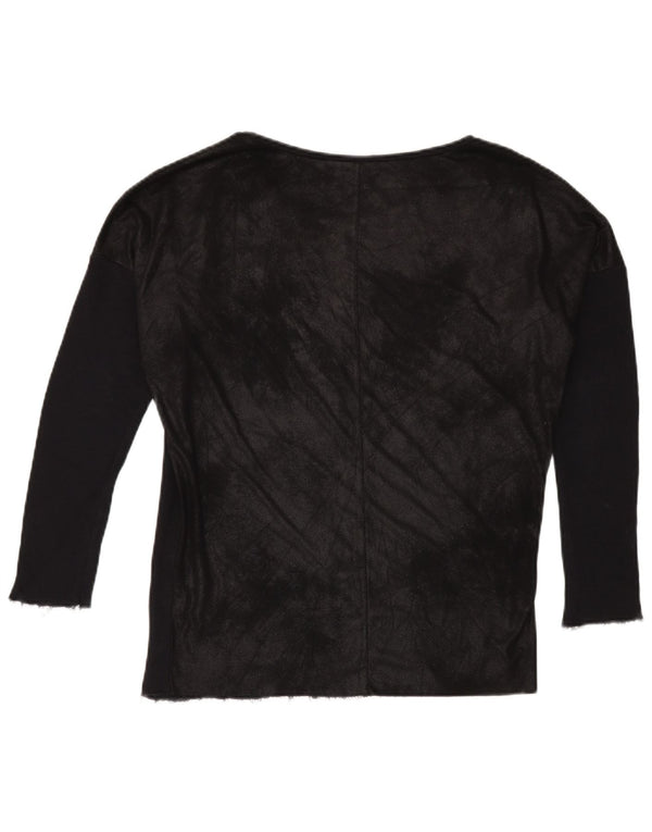 Guess Haut surdimensionné à manches longues pour femme UK 10 Small Noir