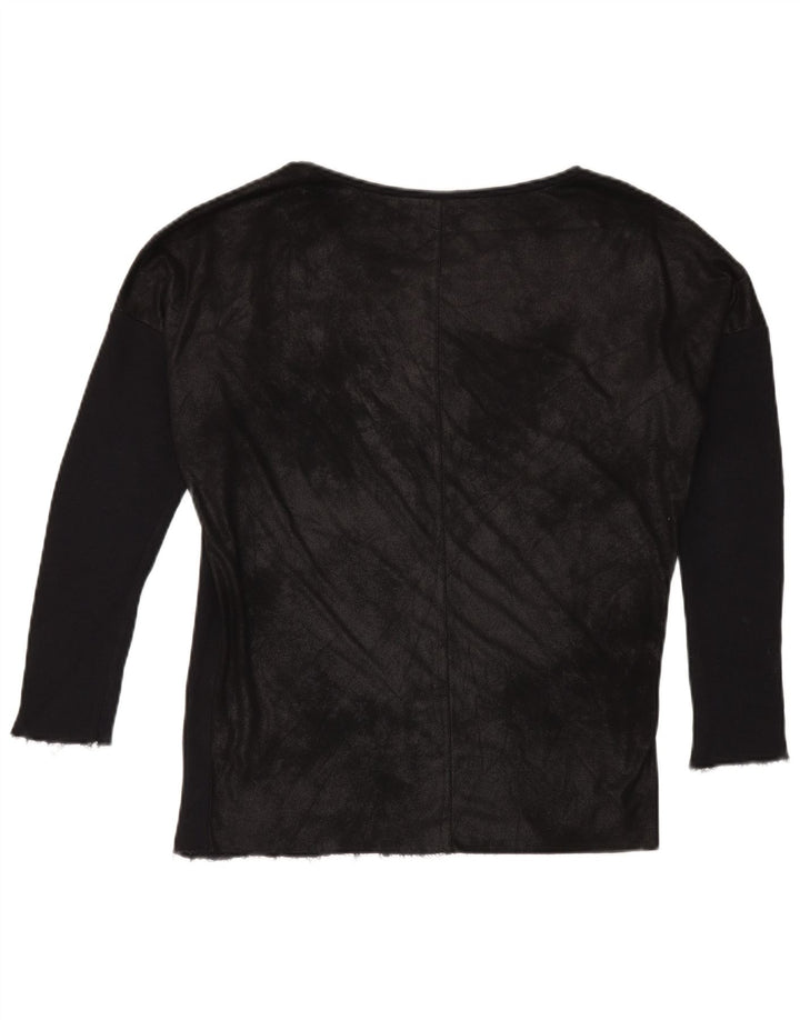 Guess Haut surdimensionné à manches longues pour femme UK 10 Small Noir