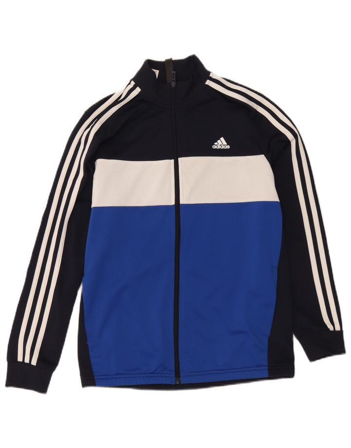 Adidas Veste de Survêtement Garçon 13-14 Ans Bleu Colorblock Polyester