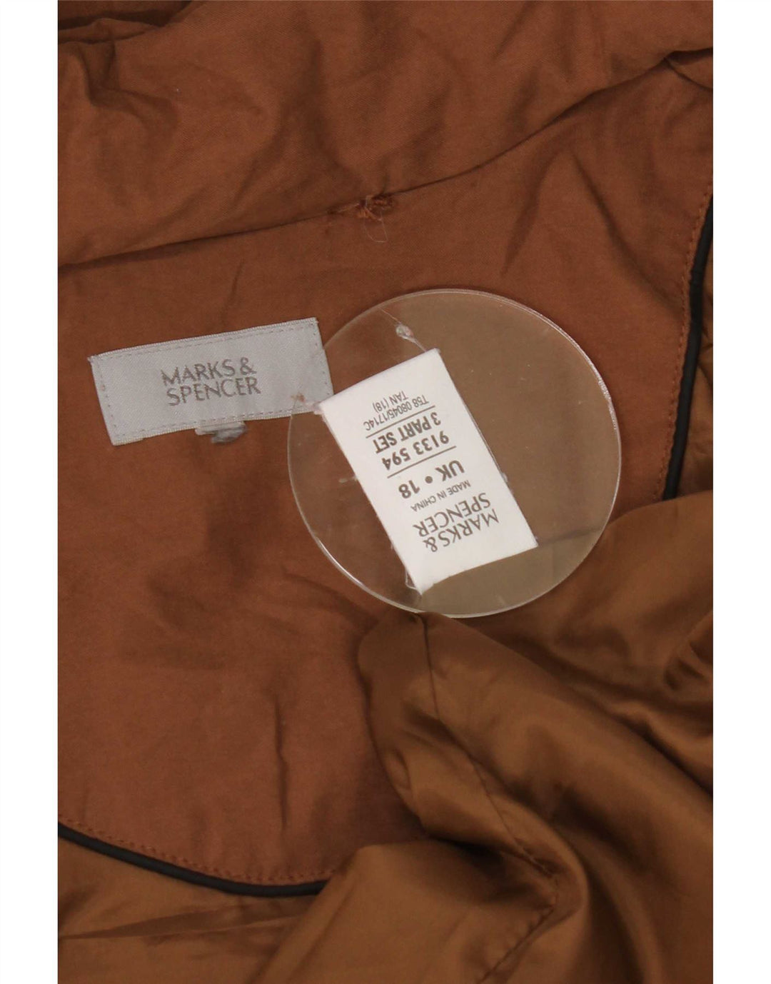 Marks & Spencer Veste parka surdimensionnée à capuche pour femme UK 18 XL Marron