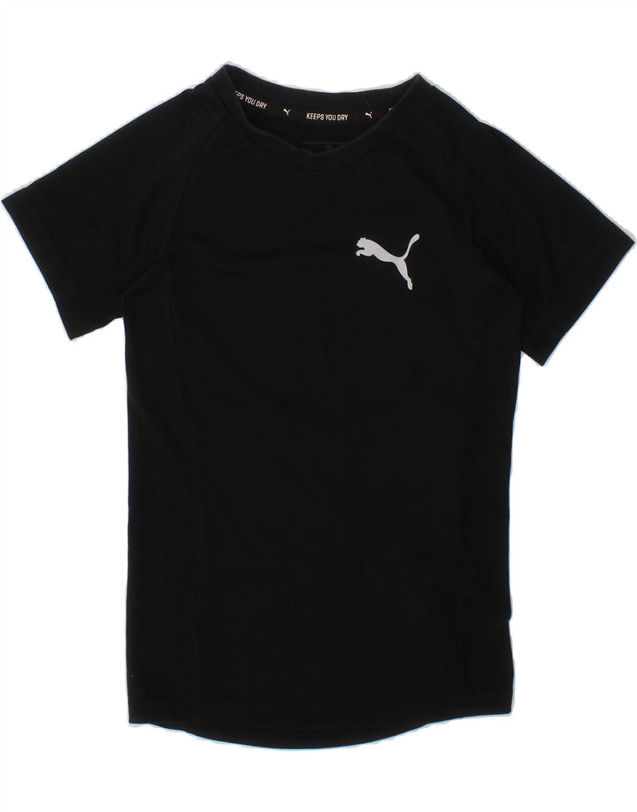 PUMA Boys Graphic T-Shirt Top 4-5 Years Black Polyester Vintage Puma and Second-Hand Puma from Messina Hembry 