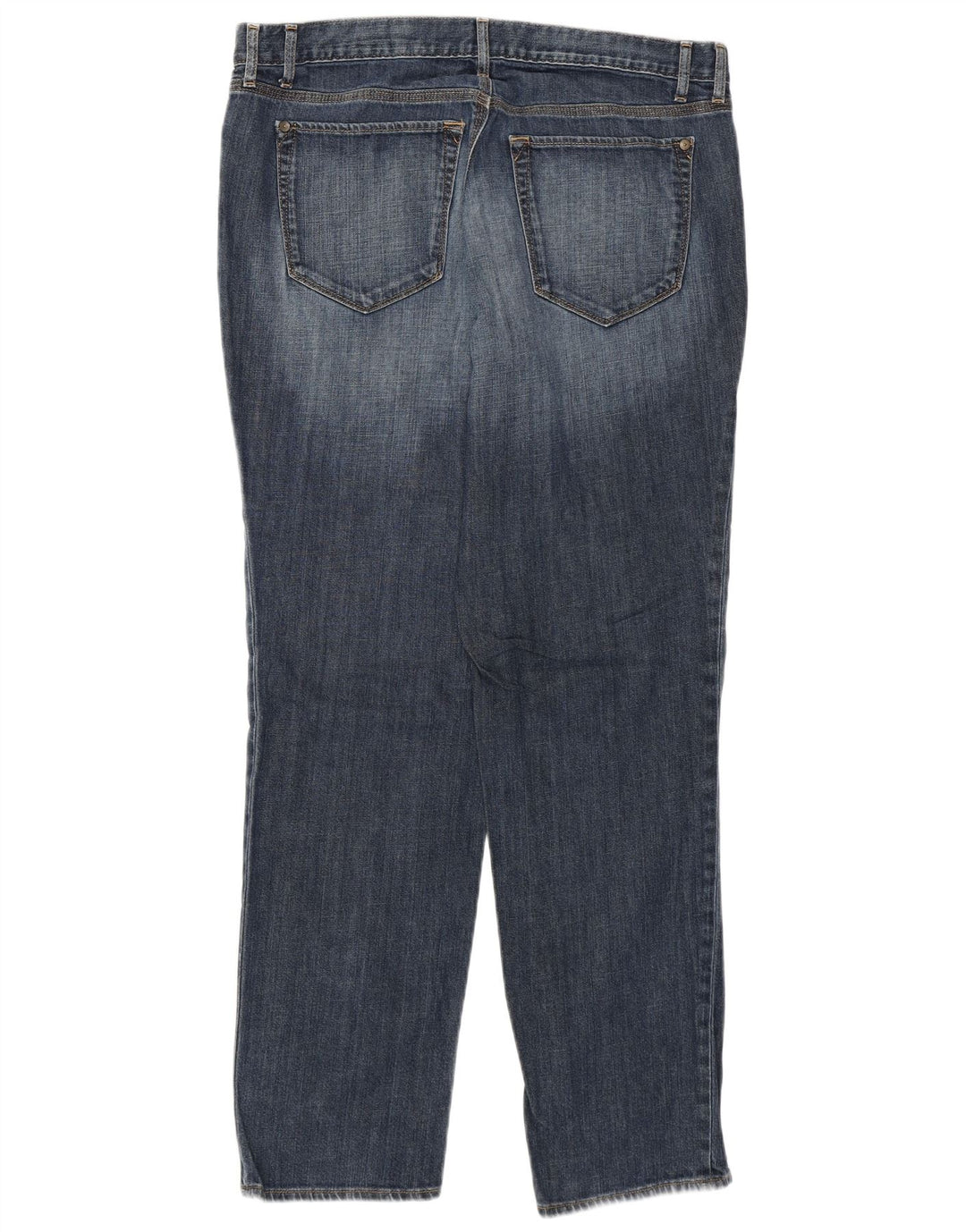 Eddie Bauer Jean boyfriend fuselé pour femme US 12 Large W34 L30 Bleu Coton