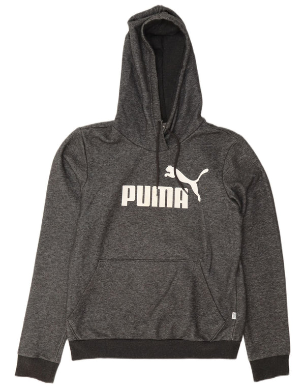 Puma Pull à capuche graphique pour femme UK 10 Petit Gris Coton