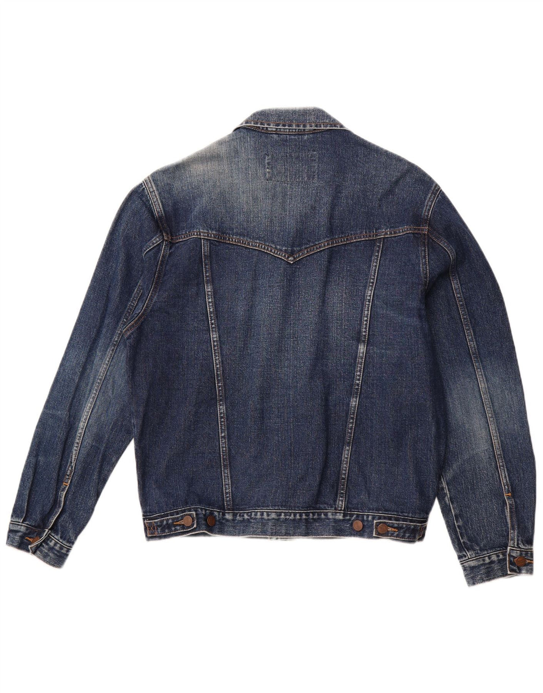 WRANGLER Veste en jean Western Acid Wash pour homme UK 40 Grand coton bleu