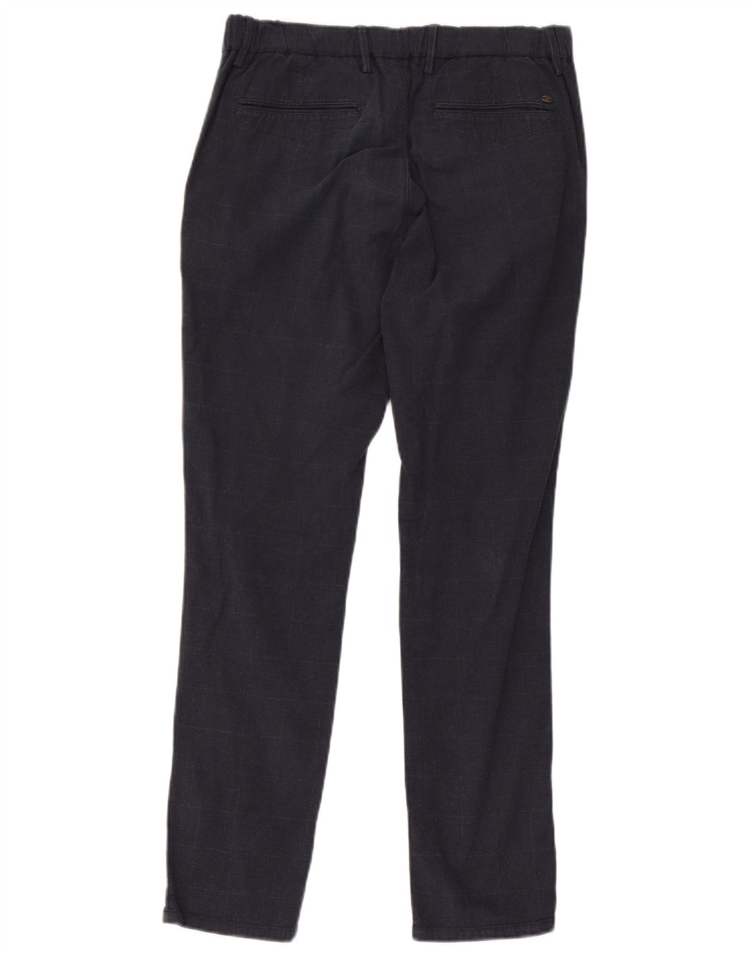 Massimo Dutti Pantalon Chino Homme EU 42 Large W32 L29 Bleu Marine à Carreaux