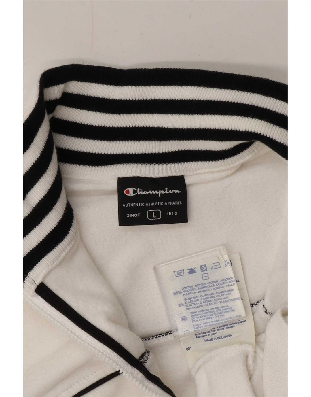 Champion Veste de survêtement pour femme UK 14 Large Blanc Coton