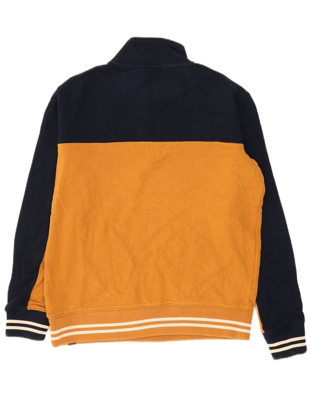 Marks & Spencer Sweat-shirt à col zippé pour homme, grand color block jaune